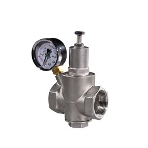 COVNA Stianless Steel Water Pressure Regulator Valve With Gauge