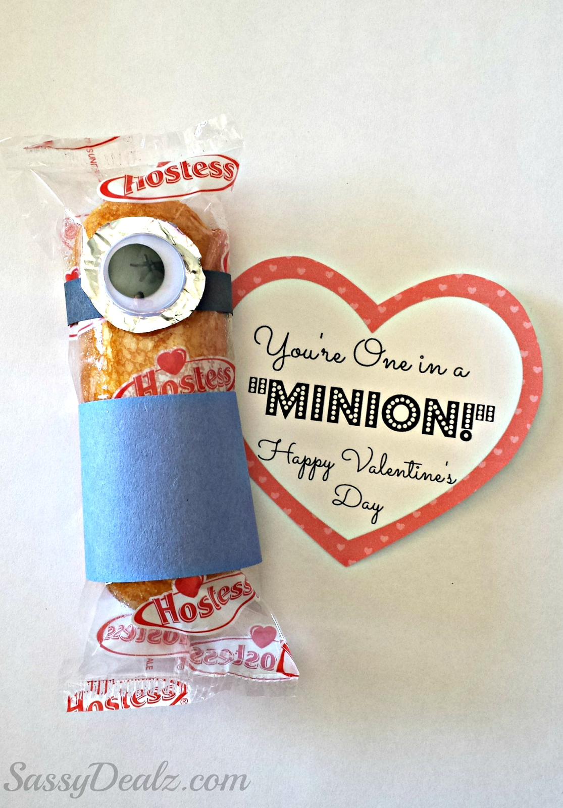 Despicable Me “You’re One in a Minion” Twinkie Valentines Day Craft