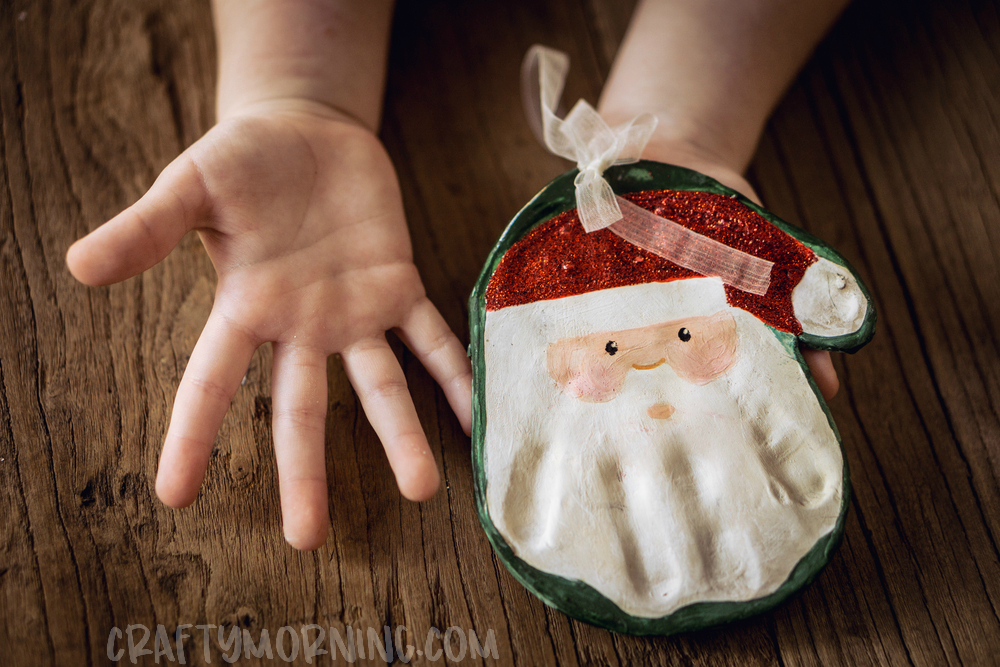 salt dough santa ornament