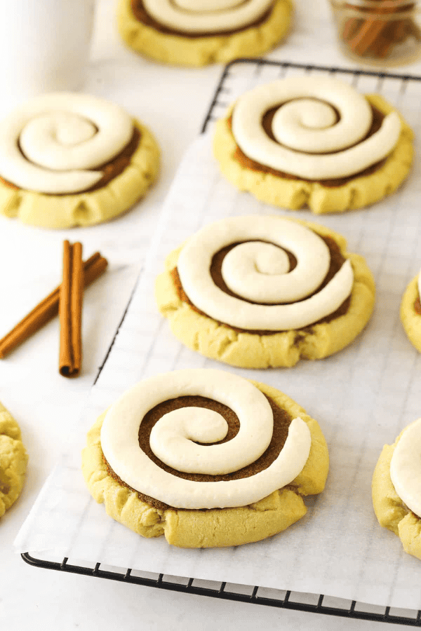 Copycat Crumbl Cinnamon Roll Cookies