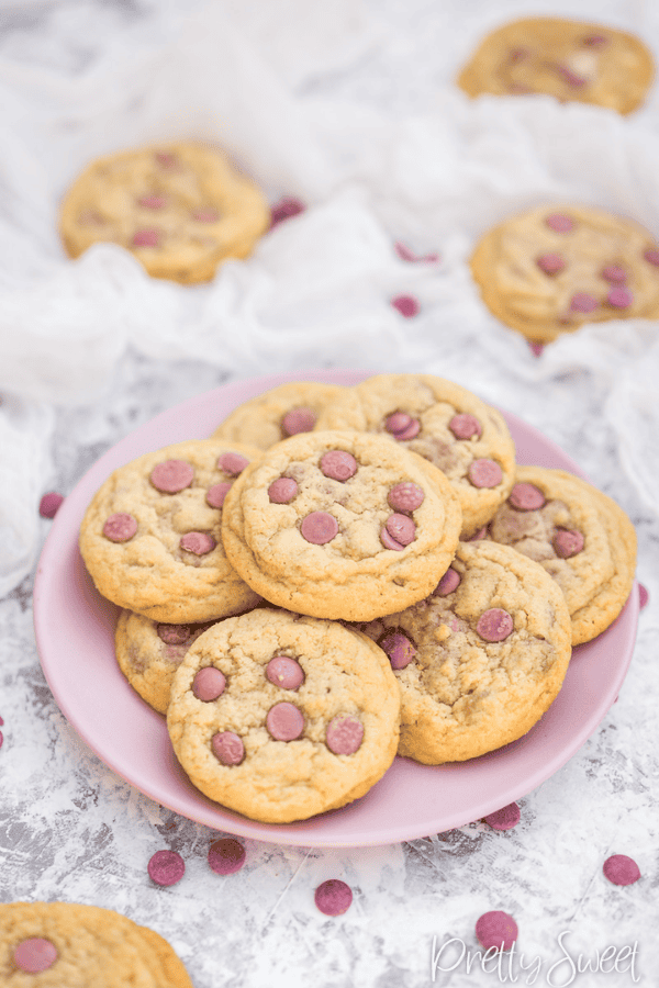 Ruby Chocolate Chip Cookies