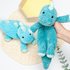 Dinosaur lovey crochet pattern, crochet Dino snuggler, baby comforter