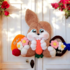 Crochet pattern bunny door decoration