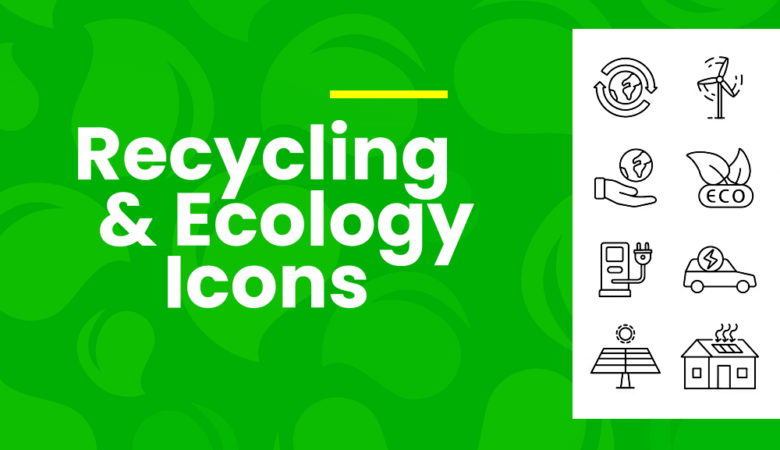 A recycling and ecology icons cover