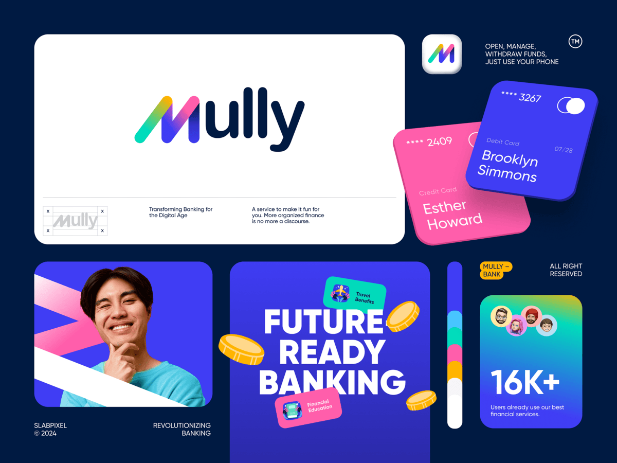 A Mully bank branding