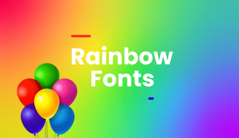 A rainbow fonts cover