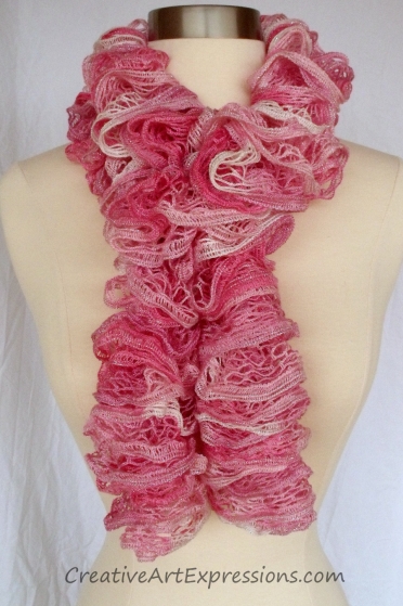 Pink Ruffle Scarf