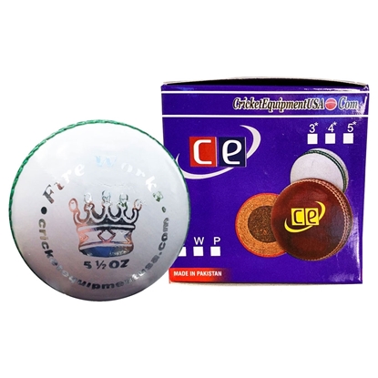 Picture of Cricket Ball White Fireworks by Cricket Equipment USA