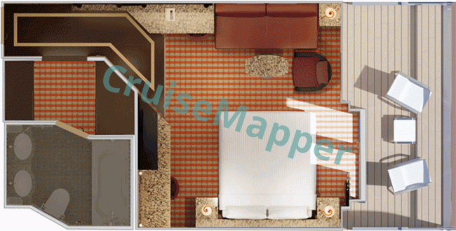 Carnival Luminosa Balcony Suite  floor plan