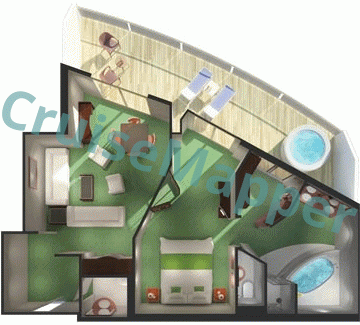 Norwegian Sun Owners Suite  floor plan