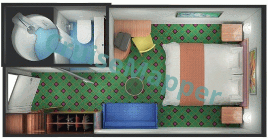 Norwegian Sun Interior Cabin  floor plan