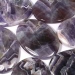 Amethyst Chevron Palm Stone ~70x50mm