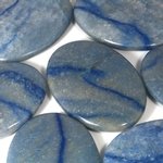 Blue Quartz Palm Stone ~70x50mm