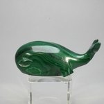 Malachite Crystal Whale ~59x25mm