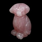 Rose Quartz Crystal Dog