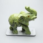 Serpentine Crystal Elephant ~74x70mm