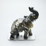 Serpentine Crystal Elephant ~85x80mm