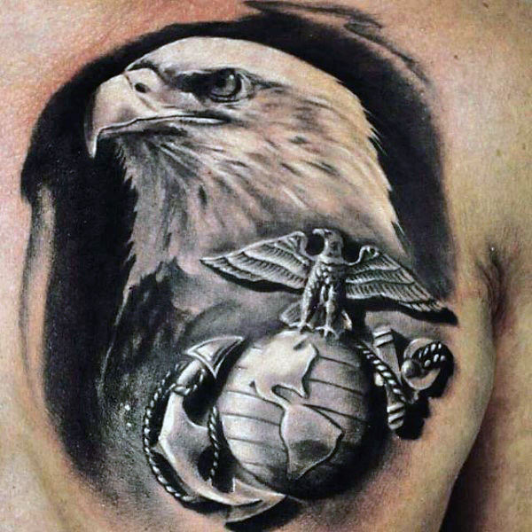 Bald eagle on a globe with an anchor tattoo  by Jared  Maui Tattoo Artist  at MidPacific Tattoo  MidPacific Tattoo