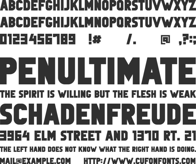 Kitchen font preview