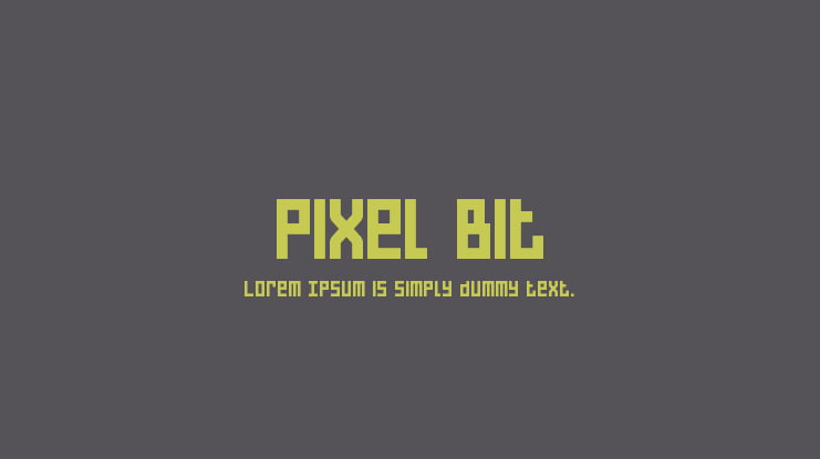 Pixel Bit Font