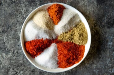 A plate of homemade fajita seasoning.