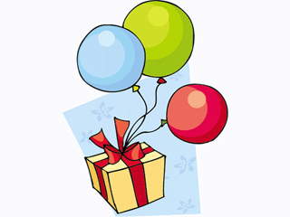 Gift With Balloons.