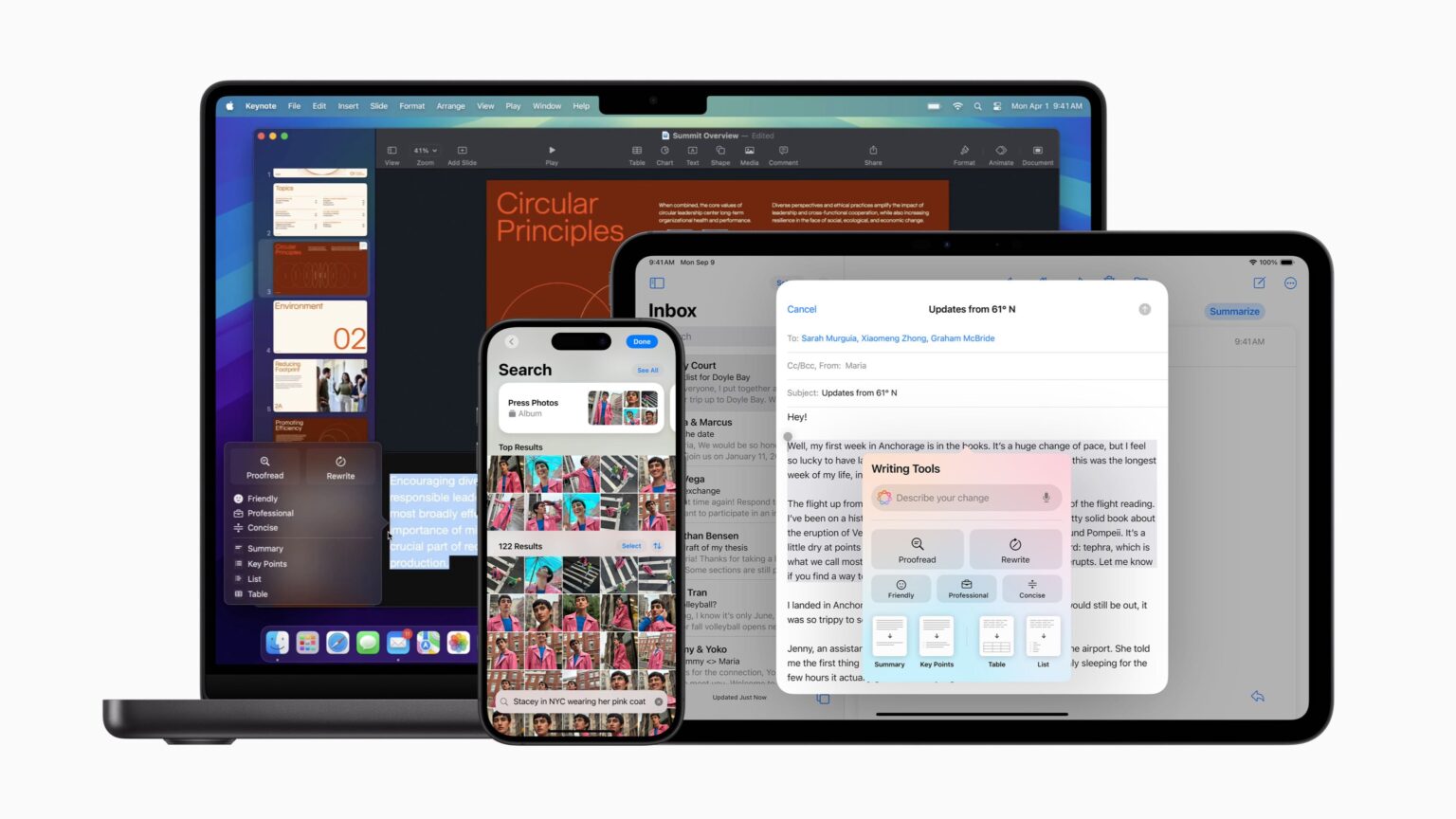 Apple Intelligence on Mac, iPad and iPhone