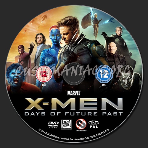 X-Men Days of Future Past dvd label