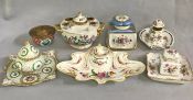 A Collection Of French & German Inkwells