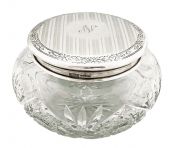 Birks Sterling Silver & Cut Crystal Dresser Jar