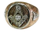 Masonic Diamond Ring