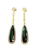 Modern Tourmaline and Diamond Earrings