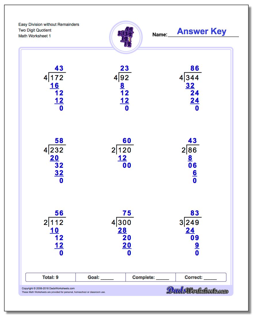 Long Division Step By Worksheet