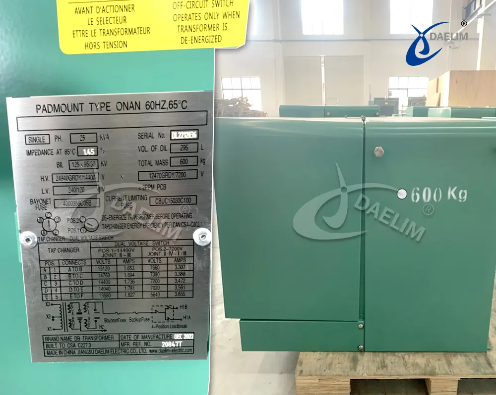 25 kVA Transformer Features