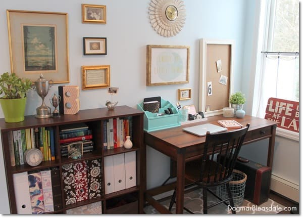 decorating a bedroom office nook. DagmarBleasdale.com