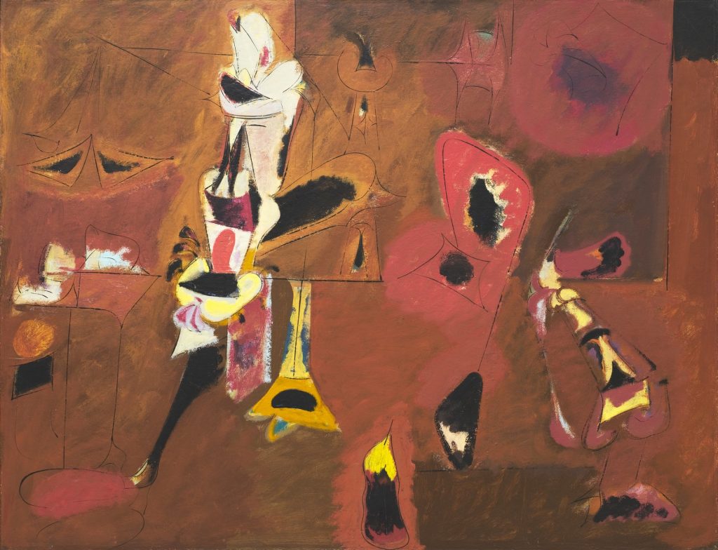 Abstract expressionism : Arshile Gorky, Agony, 1947, oil on canvas. The Museum of Modern Art, New York, USA.