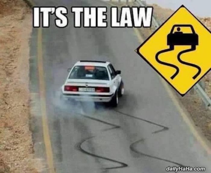 following the law funny picture