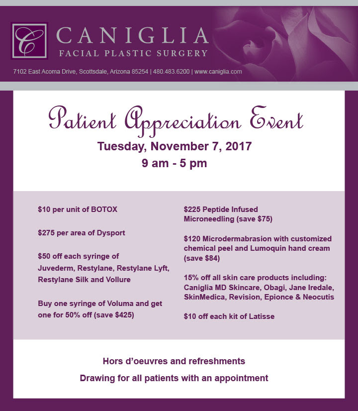 Patient Appreciation Event - Caniglia Facial Plastic Surgery