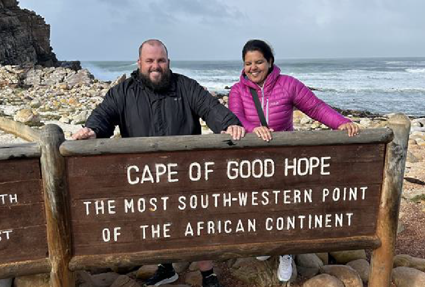 Asha and Dsan at the Cape of Good Hope