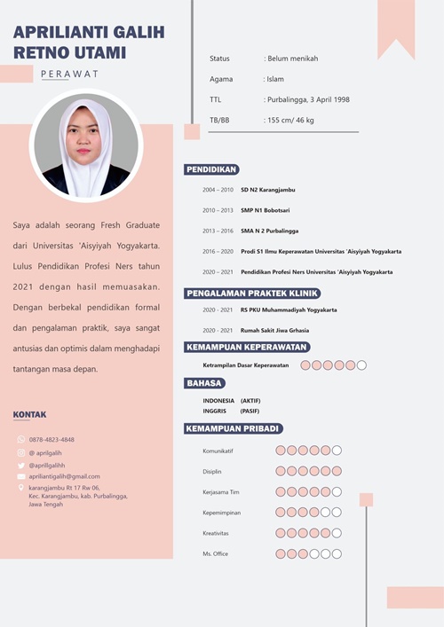 Cv Perawat Menarik Curriculum Vitae Contoh Cv Perawat Contoh Cv | The ...