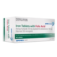 APOHEALTH Iron Tablets with Folic Acid 60 Tablets (S2)