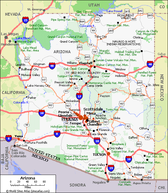 Arizona County Map With Cities - World Map