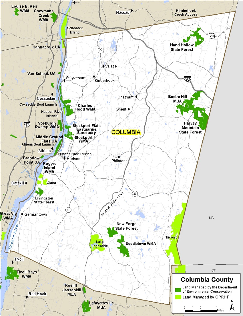 Columbia Country Map