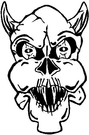 Devil Skull, Vinyl cut decal