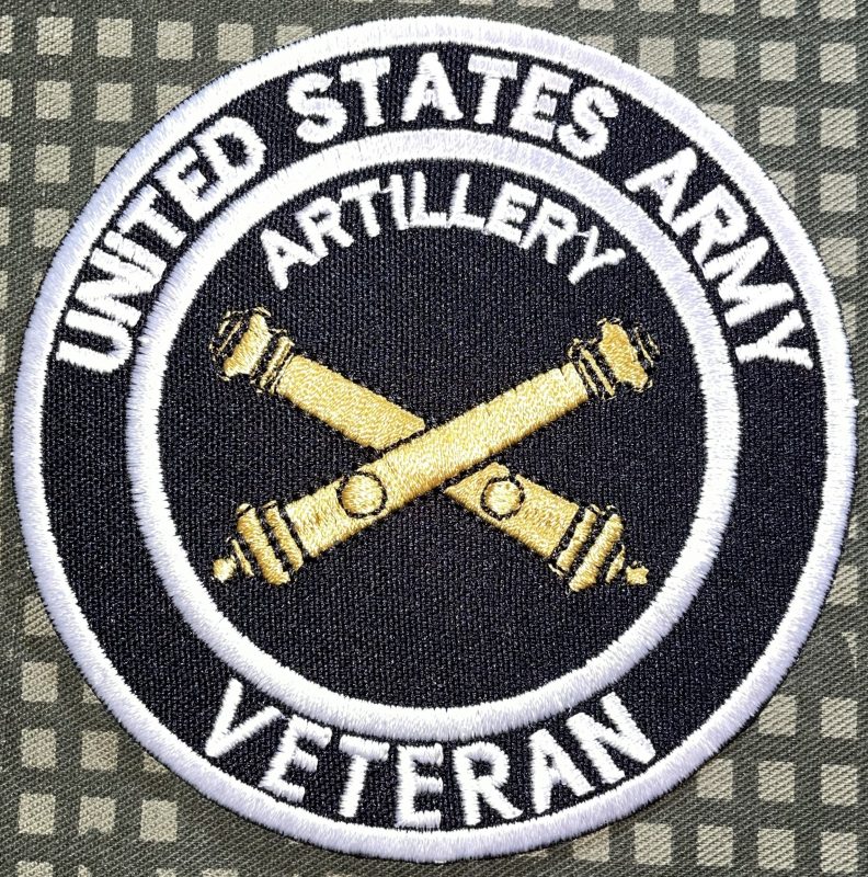 US Army Artillery Veteran Patch - Decal Patch - Co