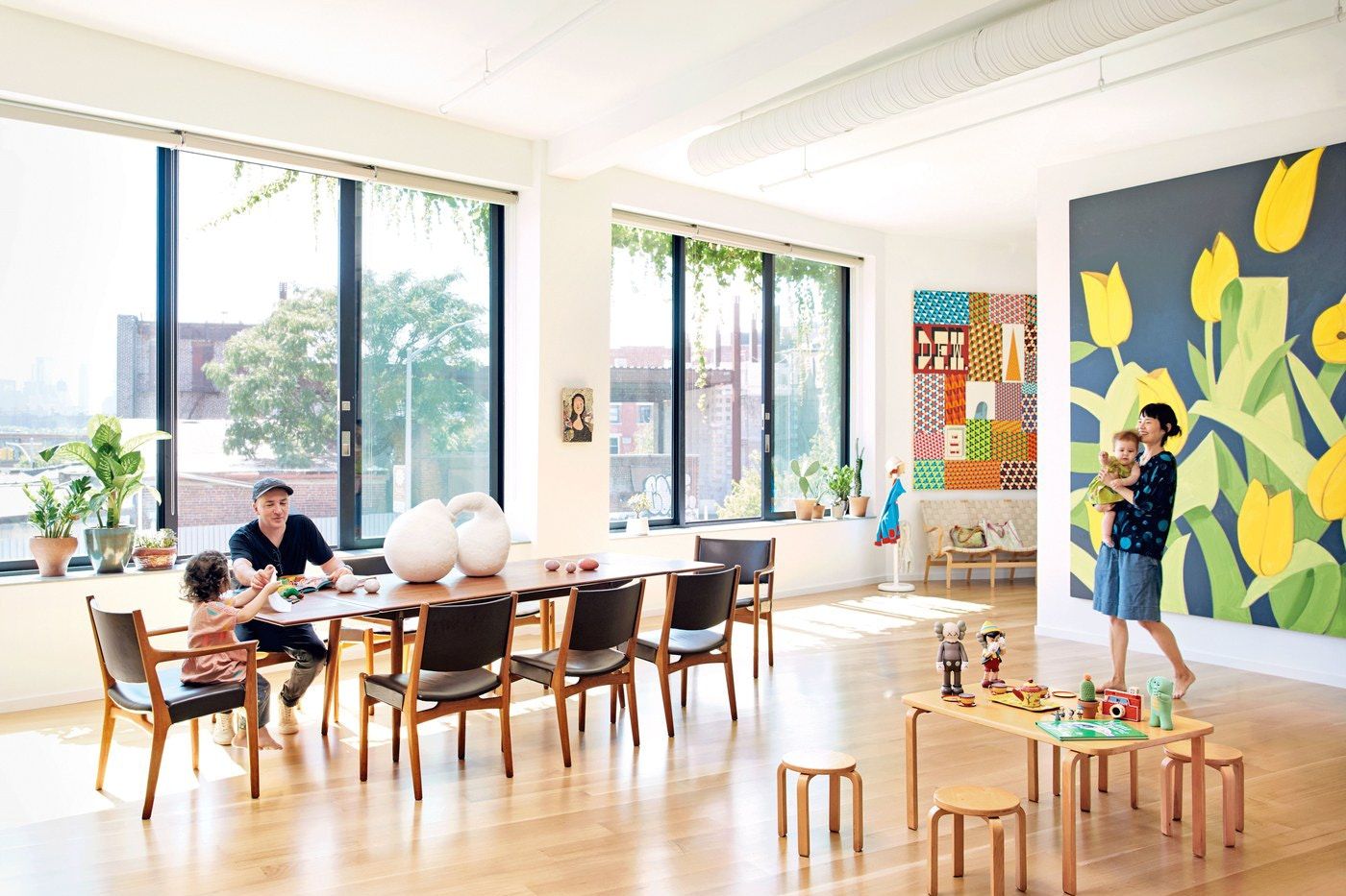 KAWS's Brooklyn dining room