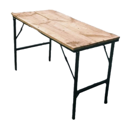 Rectangular Table - 2 Ft - Made Of Wood & Iron