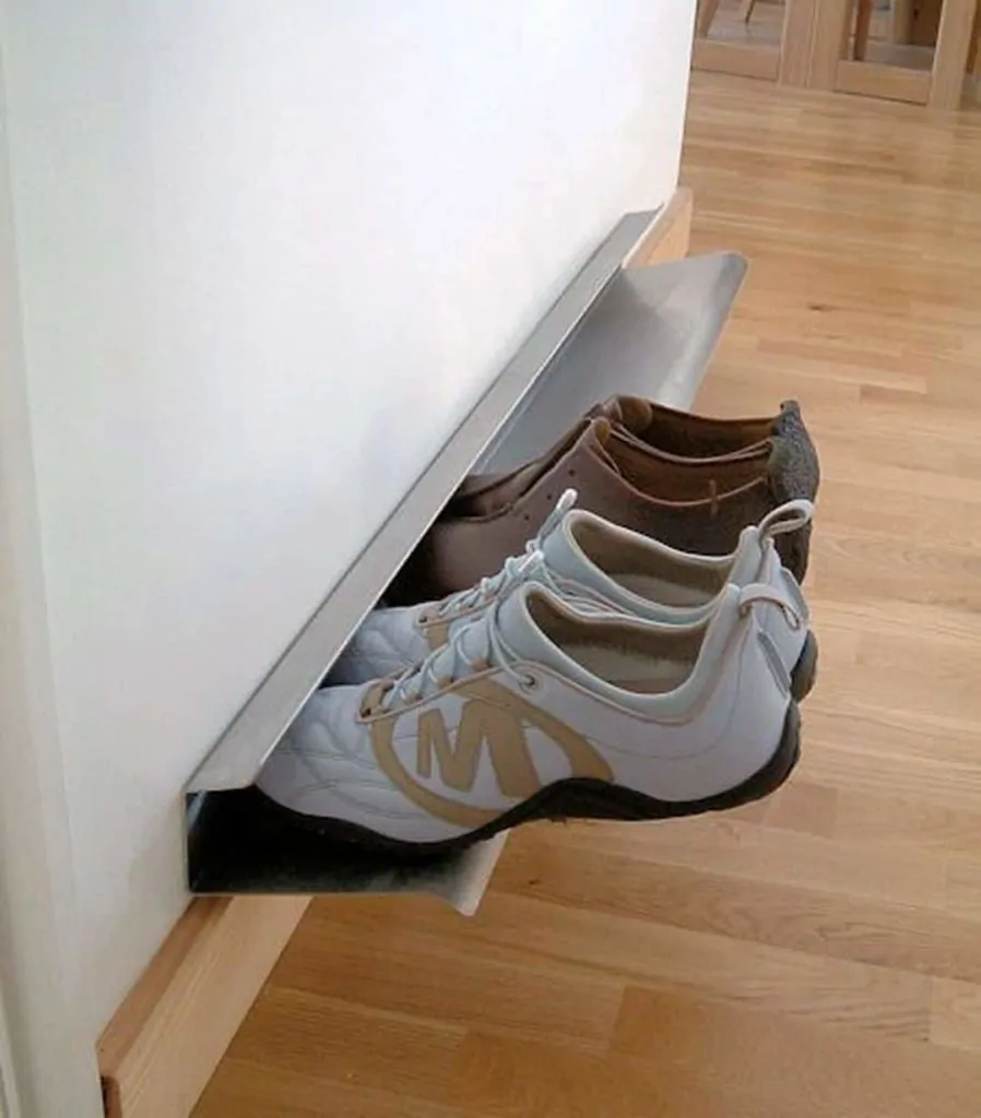 Minimalist Metal Shoe Shelf