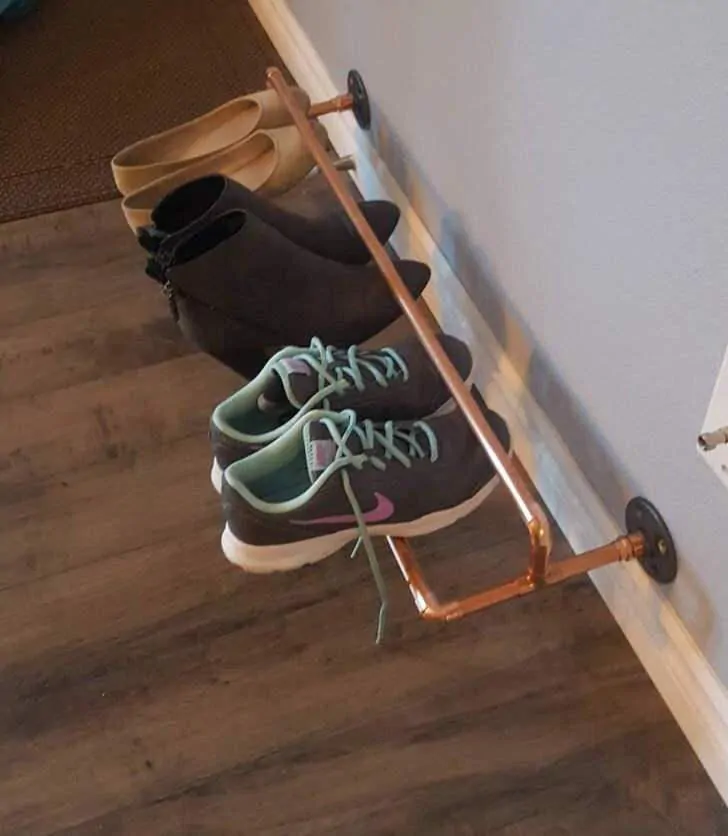 Copper Pipe DIY Shoe Rack