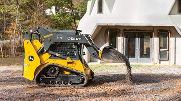 Bucket attachment on 317G Compact Track Loader